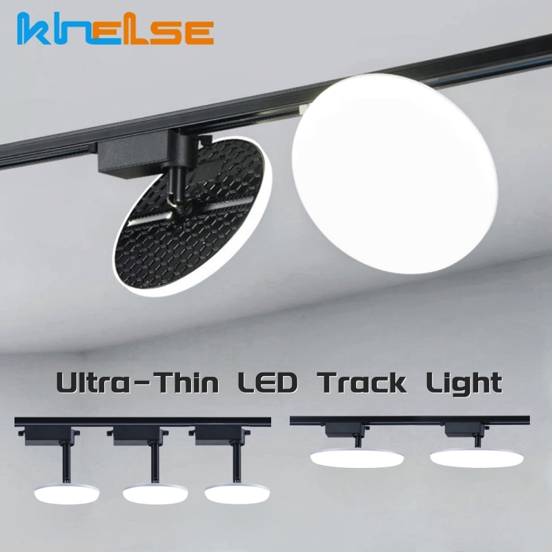Ultradunne Ronde LED Spoor Licht 24W 36W 50W Draaibare Plafond Rail Lampen Foyer Kledingwinkel kantoor Indoor Vullen Spoor Verlichting