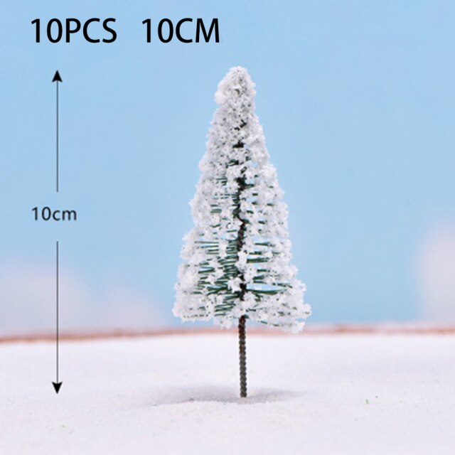 DIY Tree Model Decoration Artificial Tree Garden House Plastic Durable Home Decoration Accessory: H 10CM