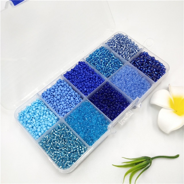 2mm Mixed Box Set Czech Glass Seed Spacer Beads Charm Rondelle Loose Beads for DIY Bracelet Necklace Jewelry Making