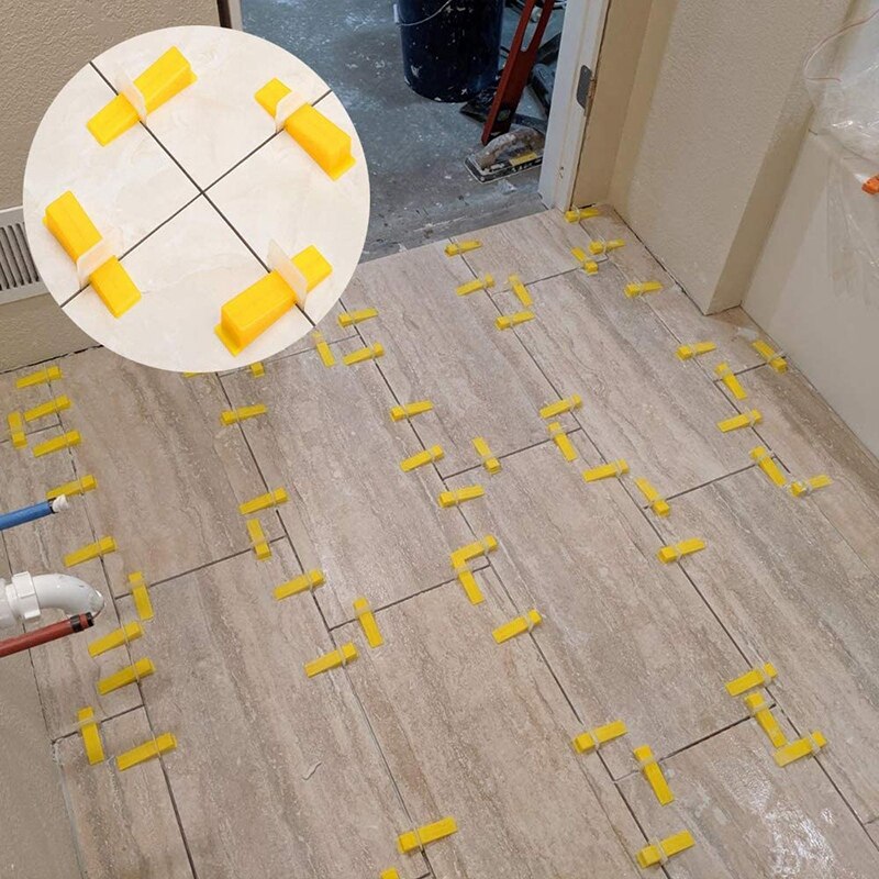 400Pcs Tile Leveling System Clips 1.5mm DIY Tiles Leveler Spacers Tile Leveling System for Ceramic Tile