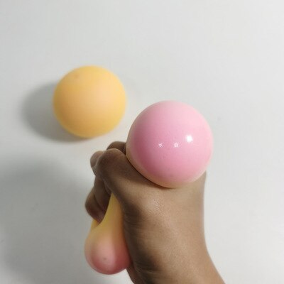 6Cm/6.5Cm Stress Ballen Kleur Veranderende Scheurbestendig Niet Giftig Bpa Gratis Soft Stretchy speelgoed Anti Stress Bal Voor Kinderen Volwassen: Yellow 6cm