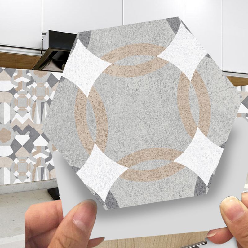10 Stck Hexagon retro aufbringen Fliesen Boden Aufkleber PVC Schlecht Küche Wasserdichte Zauberstab Aufkleber Hause Dekore