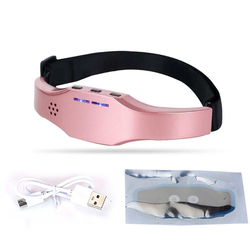Elektrische Head Massager Slaap Monitor Migraine Relief Massager Slapeloosheid Therapie Release Stress Slaap Therapie Apparaat Slapen Aid: Pink without box