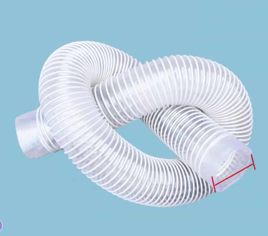 2m średnica wewnętrzna 40/50/55/60/75mm pcv odkurzacz przemysłowy mieszek słomki wąż gwintowany elastyczna rura trwała robić cyklonu SN50T3