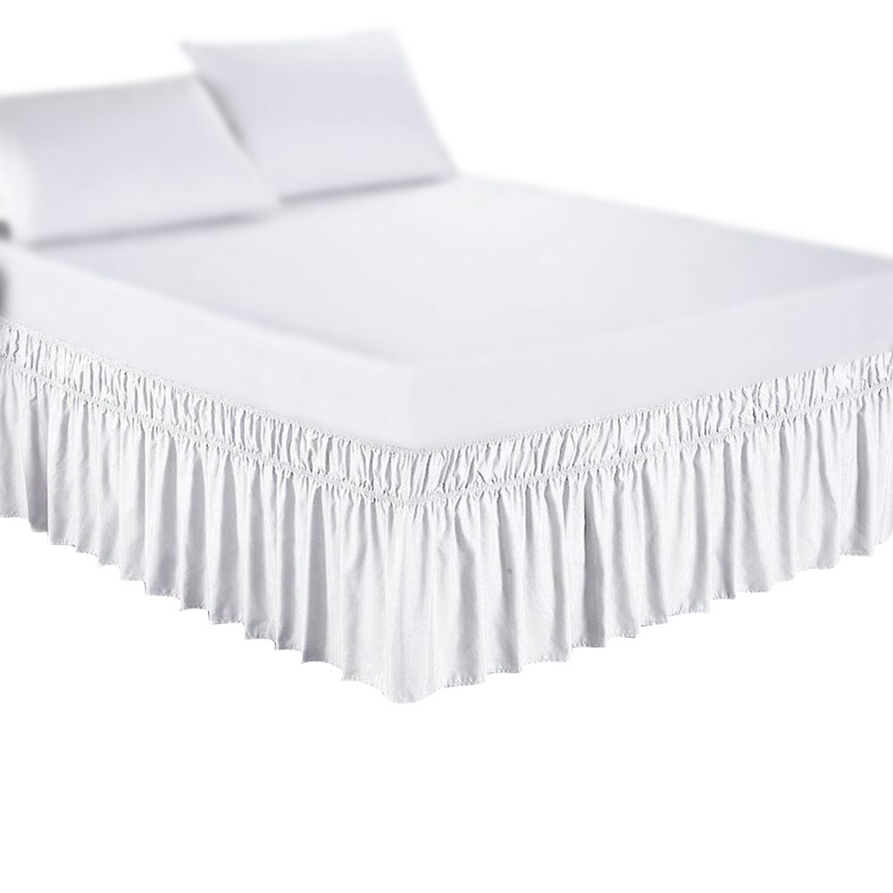 Solid elastisk säng kjol hem hotell sovrum dekorationer levererar 6 färger s / m / l / xl