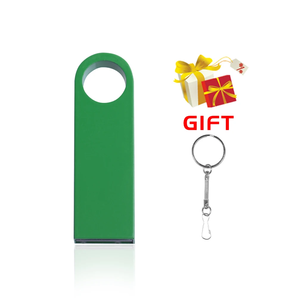 Hochgeschwindigkeits-USB-3. 0-Flash-Laufwerke 64GB Metall schwarz 32GB USB-Stick 16GB wasserdichter Memory-Stick kostenlos Schlüssel anhänger Geschäft u Disk: green / 4GB