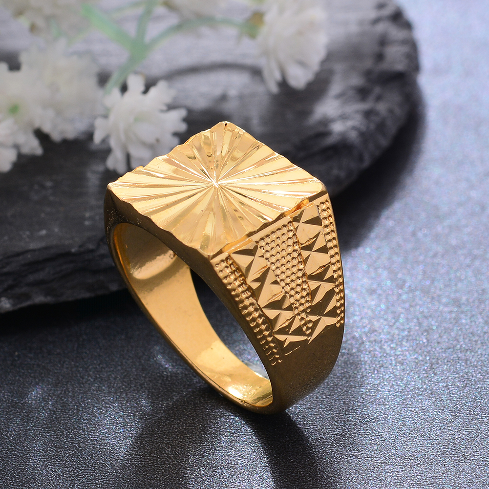 Bague africaine en or pour hommes et femmes, bijoux indiens, matiques de documents, de mariage