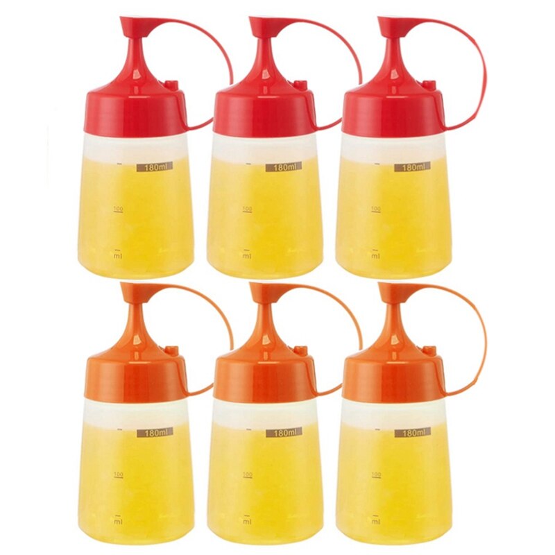 Bouteille de compression de Sauce de bouteille de compression d'assaisonnement, pour le distributeur de nourriture de récipient de vinaigrette de sirop (petite bouche, 6 onces): Default Title