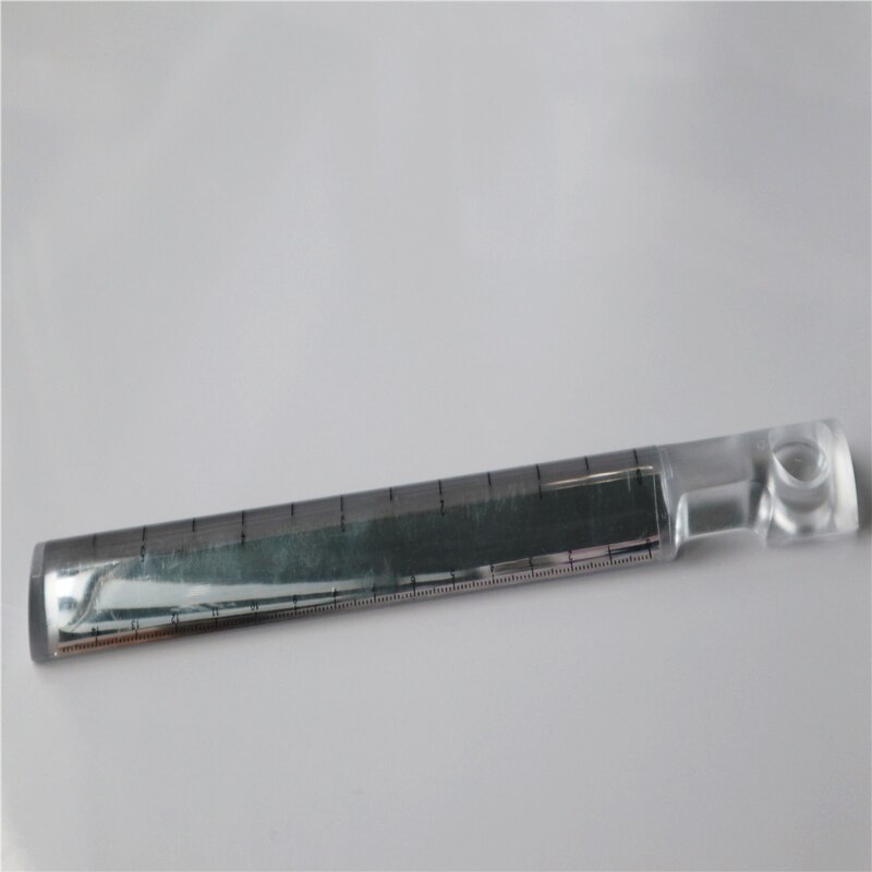 2X Magnifying Bar Acrylic Magnifier Ruler with Measuring Scale 0-14cm for Reading Small Prints &amp; Document Measurement Q84D