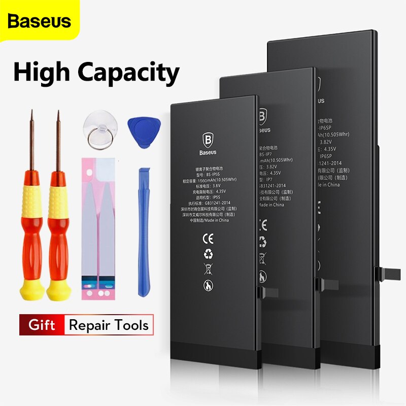 Baseus Phone Battery For iPhone X XS MAX XR High Originl Capacity Replacement Batteries with Free Tools