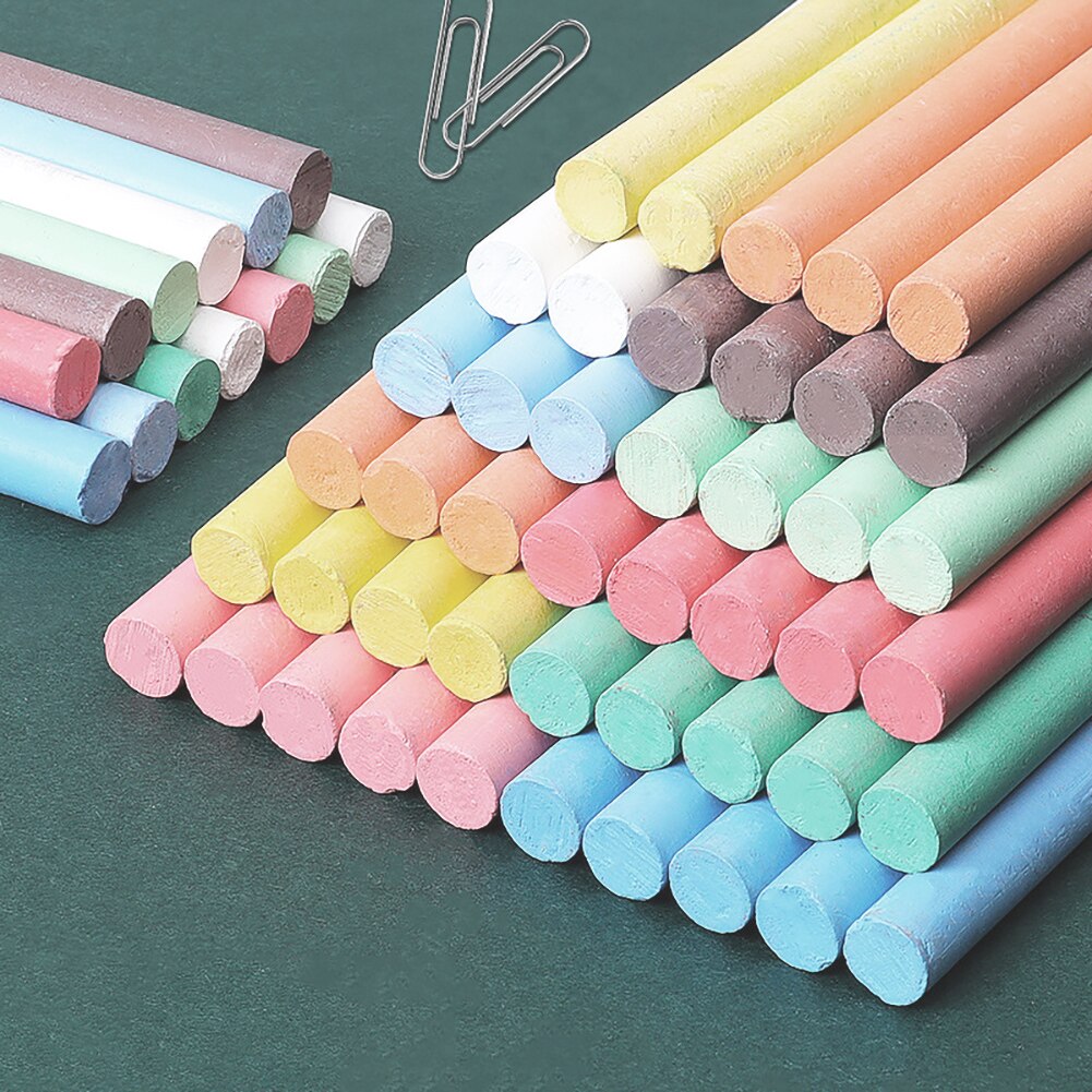 Tizas escola sin polvo, 12 varillas, tiza, bolígrafo de dibujo para pizarra, material escolar