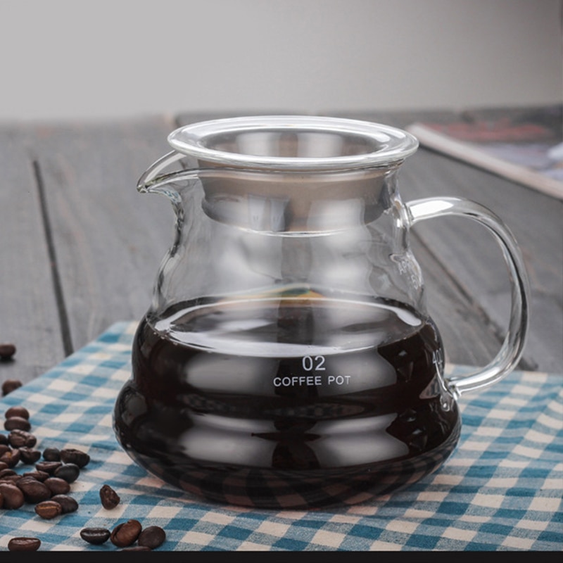 Glass Coffee Pot Cloud Shaped Coffee Kettle Reusable Coffee Pot Heat Resistant Teapot Coffee Utensils 360/600/800ml