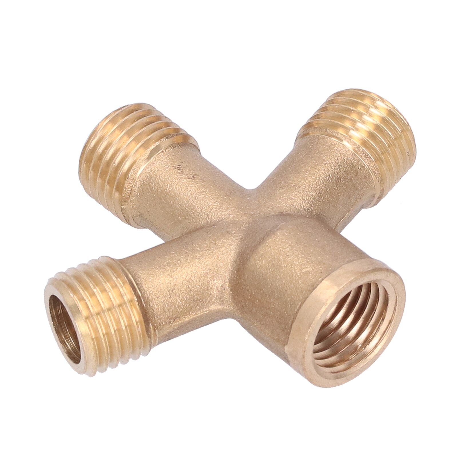 Hose Splitter Rust‑resistant Brass Cross Adapter M14 Thread Easy To Use for Sprinkling for Garden Irrigation
