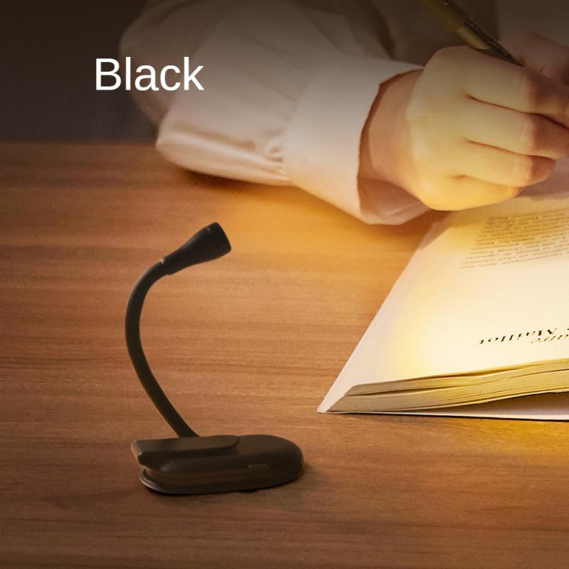 Book Light Mini LED Reading Light 3-Level Rechargeable Warm Cool White Flexible Easy Clip Lamp Read Night Reading