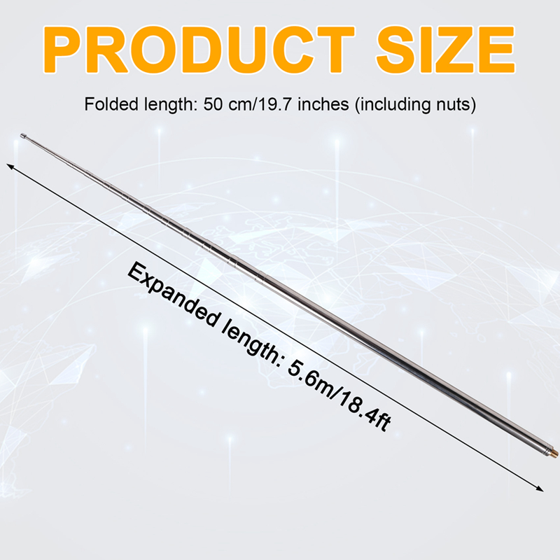 5,6 M Peitsche Zugstange Antenne Für Radio Positive V Antenne GP Antenne Teleskop Antenne DIY M10 Kurzwelle Antenne-Y41A