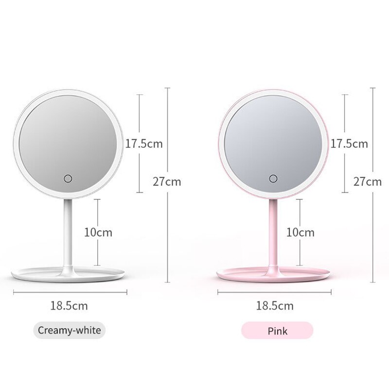 Led makeup spejl med led lys makeup spejl led spejl lys bærbare genopladelige spejle miroir зеркало cftdis
