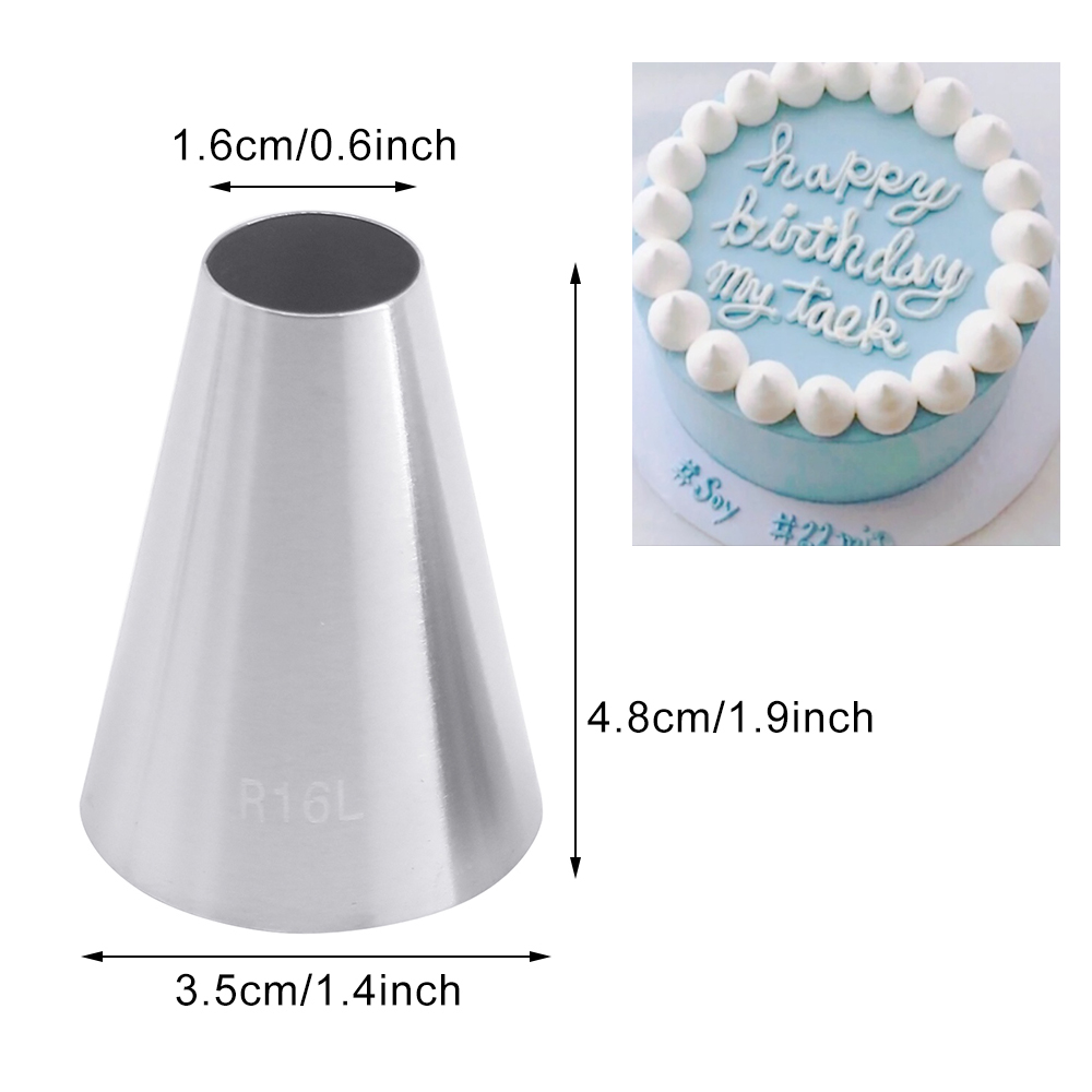 Boquilla de manga redonda de gran tamaño, herramientas de pastelería para crema y pasteles, puntas de glaseado de acero inoxidable para decoración de magdalenas,: Verde militar