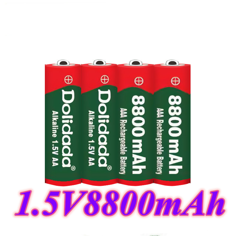 Aaa 1.5v 8800 mah genopladeligt batteri aaa 1.5 v 8800 mah genopladeligt alcalinas drummey  +1 stk 4- celle batterioplader