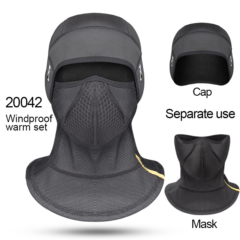CoolChange Winter Cycling Face Mask Fleece Thermal Windproof Bike Cap Balaclava Ski Fishing Skating Hat Snowboard Training Mask: 2004002-20042