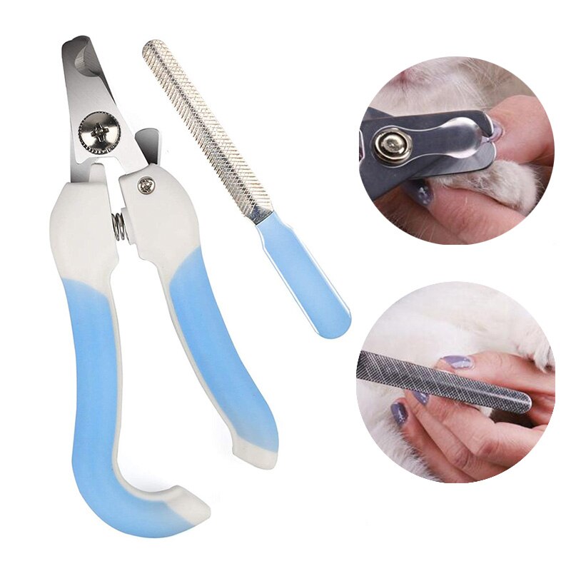 Coupe-ongles pour animaux de compagnie, avec râpe, en acier inoxydable, pour chiens et chats, nettoyage et entretien des ongles