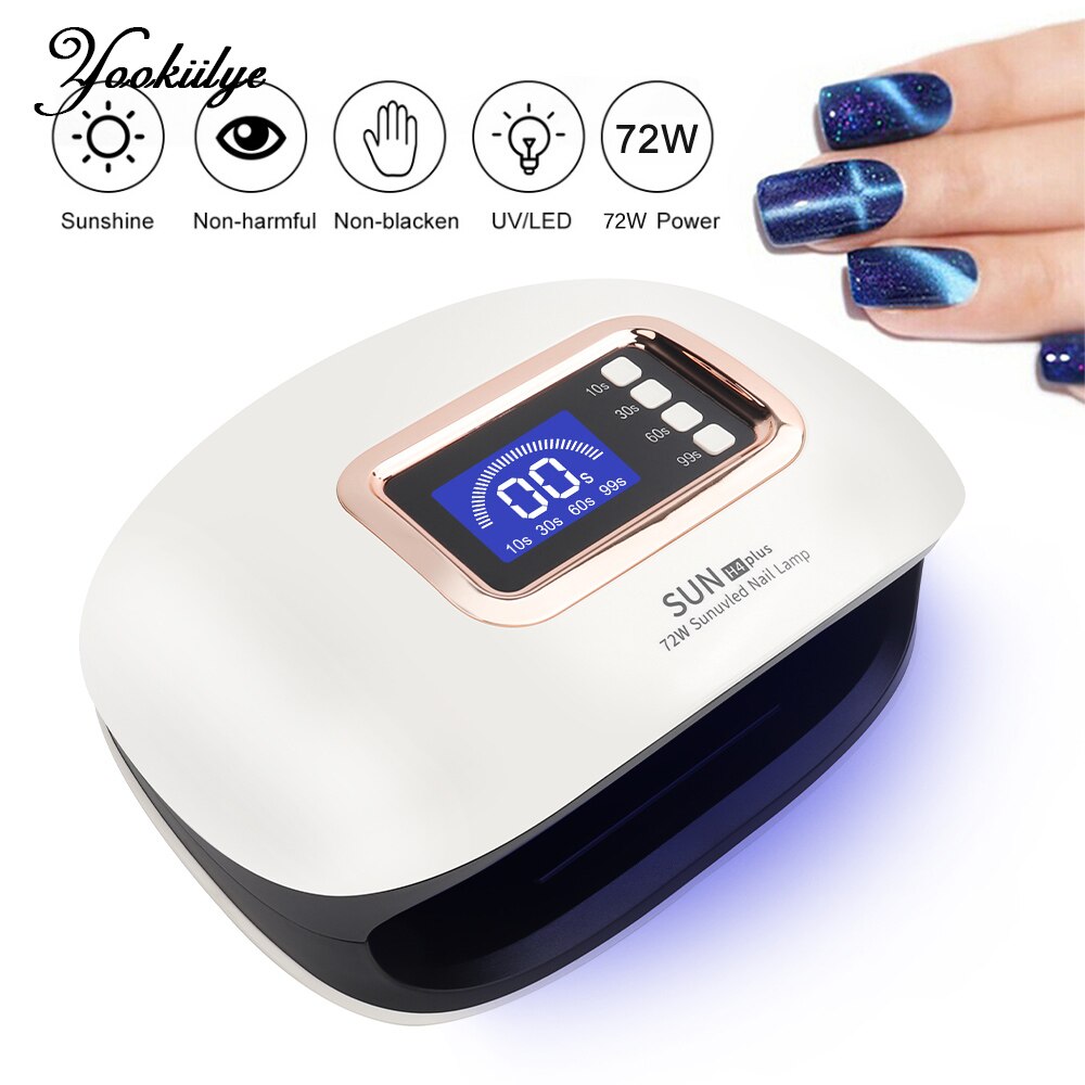 SUN H4 Plus Max 72W Lampe LED Sèche-Ongles Lampe UV 36 LED Gel Vernis à Durcissement Rapide Lampe de Séchage des Ongles pour Manucure Professionnelle Ongles Machine Équipement Outils Ensemble pour Salon