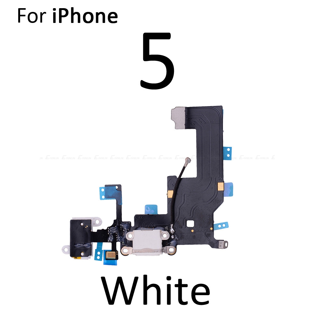 Charger Charging Port Dock Connector Flex Kabel Voor Iphone 4 4S 5 5S 5C Se Met Microfoon Hoofdtelefoon audio Jack Vervanging Deel