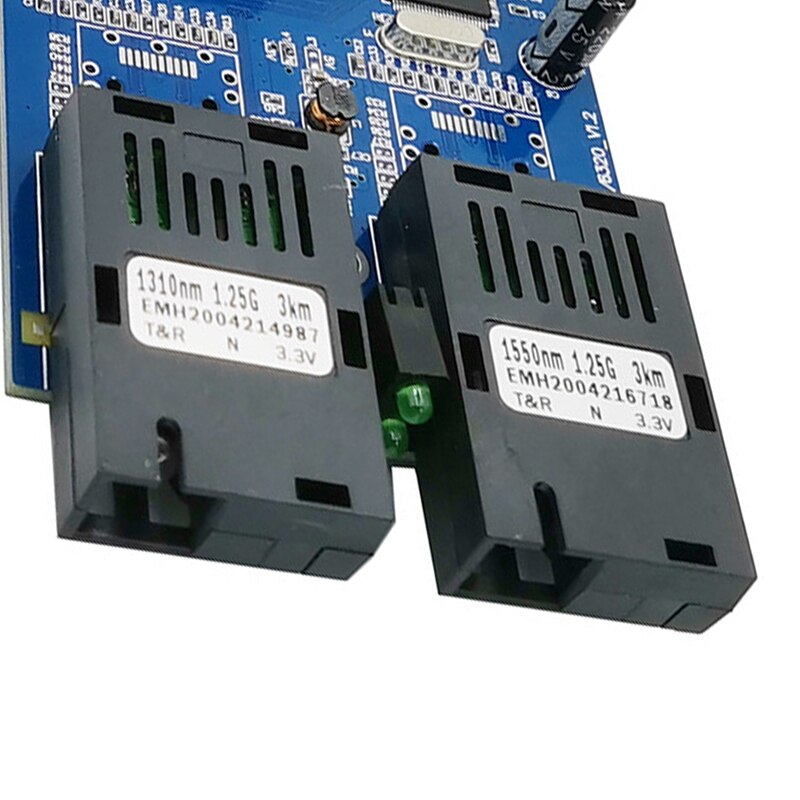 Gigabit Ethernet Fiber Switch 2 RJ45 UTP 2 SC Fiber Gigabit Fiber Optical Converter 2SC 2RJ45 Ethernet 10/100/1000M PCB