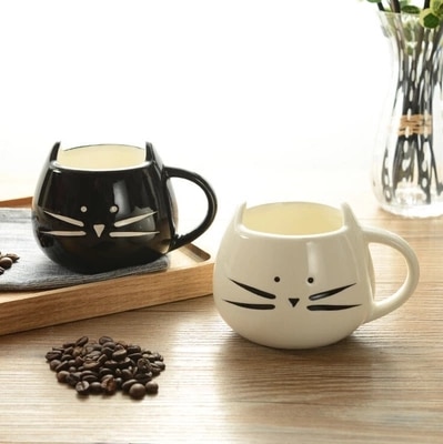 HELLOYOUNG Leuke Kat Koffie Dier Mok Melk Mok Keramische Creatieve Koffie Porselein Thee Cup Mooie