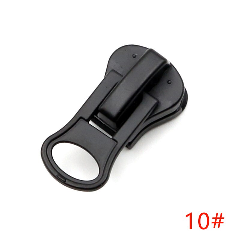Meetee 10 sztuk 3 #5 #8 #10 #15 # suwaki z zamkiem błyskawicznym dla żywicy zamki ubrania kurtka zamki głowy zestaw naprawczy DIY suwak do szycia ściągacz: ZT005-Black-No10
