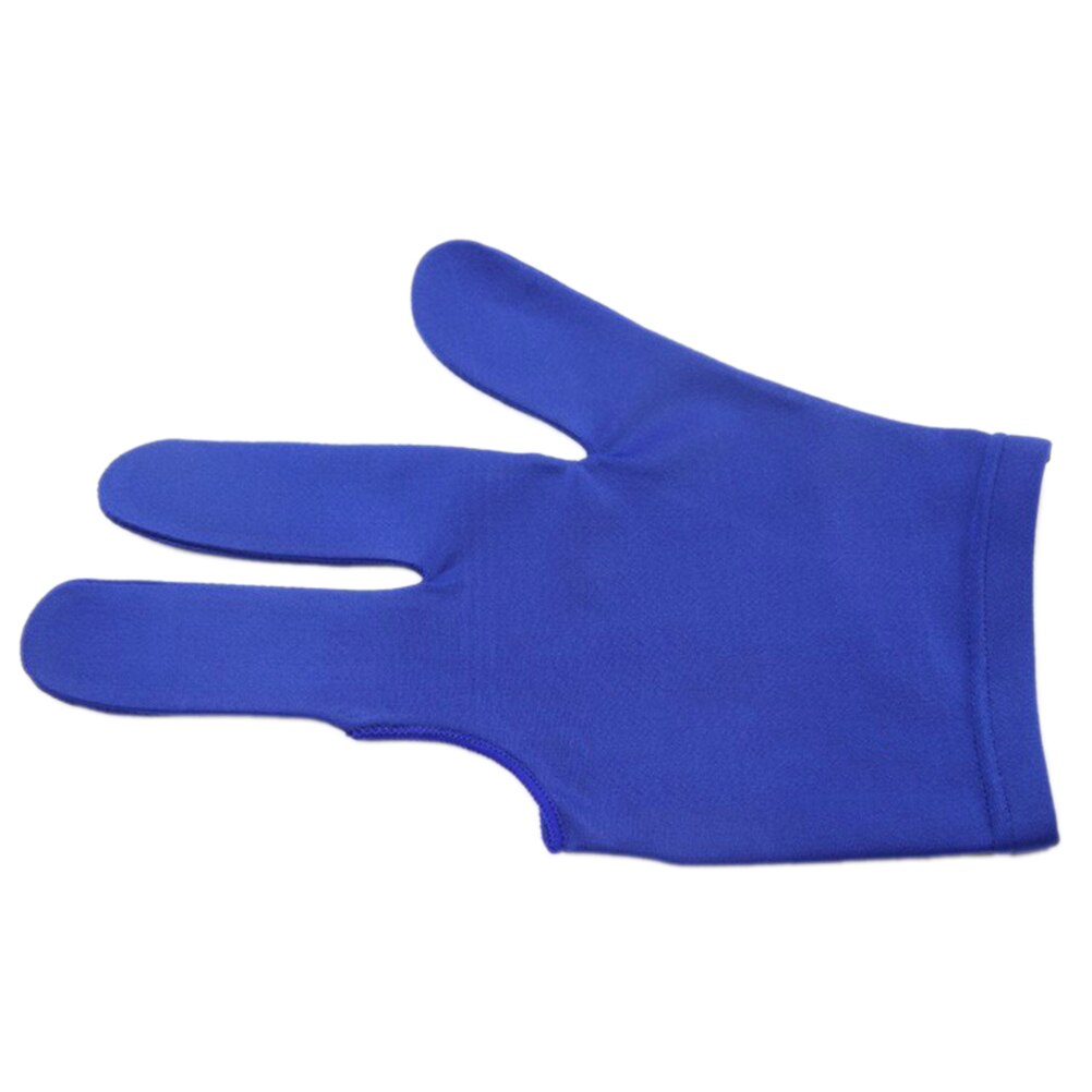 1Pcs 4 Colors Snooker Billiard Cue Glove Pool Left Hand Open Three Finger Accessory for Unisex Women and Men: Blue