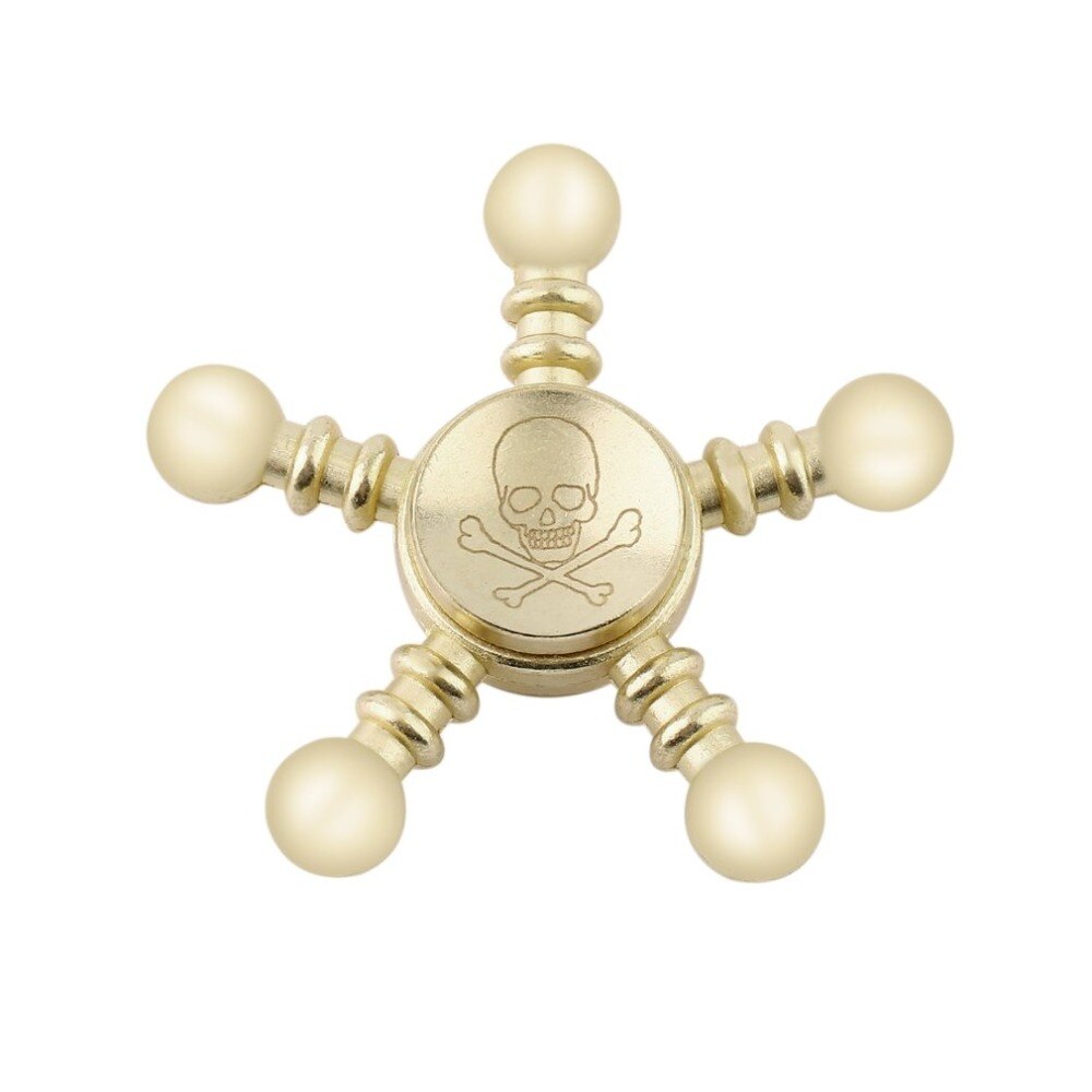 Novedoso Spinner de Metal Antiestrés con cinco cuchillas Spinner giratorio para dedos para adultos para autismo giroscopio pirata