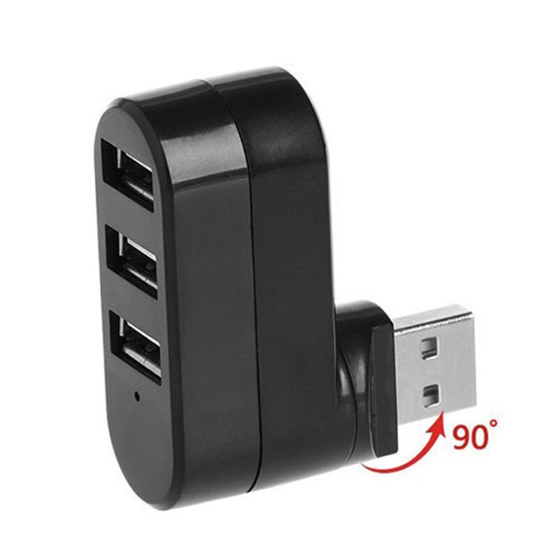 Rotatable High Speed 3 Ports USB HUB 2.0 USB Splitter Adapter for Notebook/Tablet Computer PC Peripherals