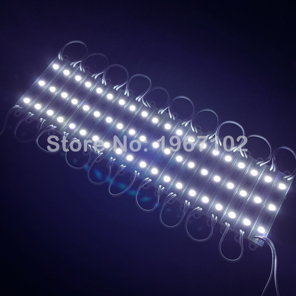 20pcs IP65 5050 3 LED Module Waterproof Warm White,White,RGB Injection Molding Light for DC 12V