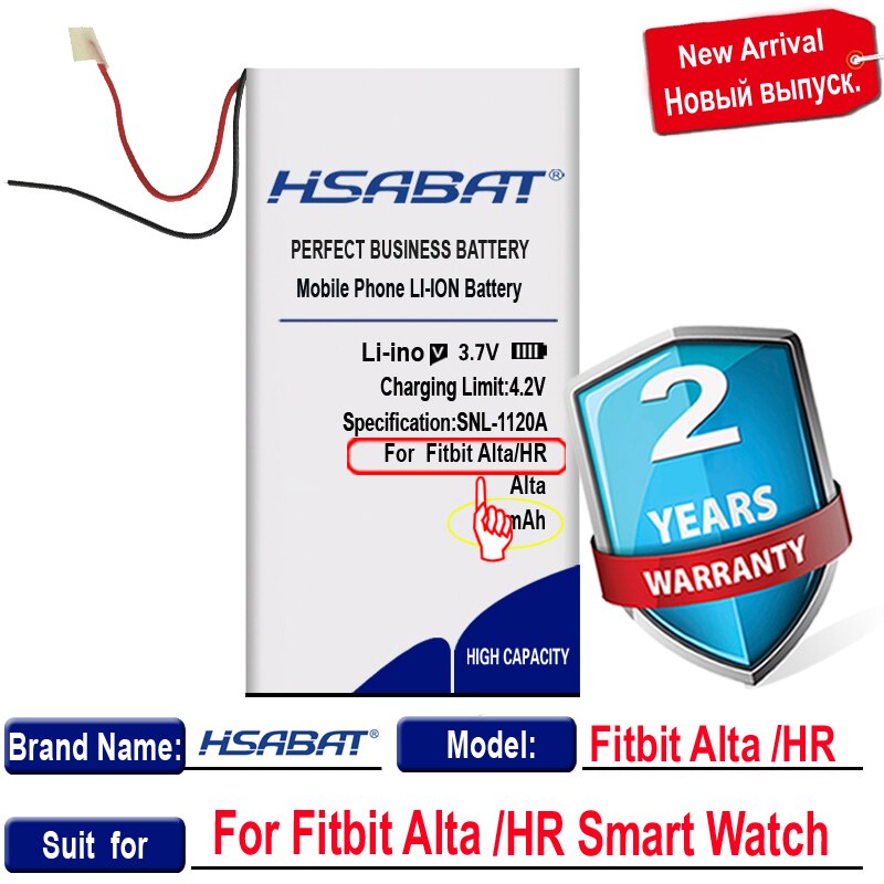 Hsabat 200 mah watch battery for fitbit alta hr altahr/for fitbit alta 2- wire