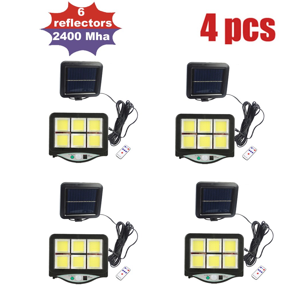 LEDs Solar Panel Power Light PIR Motion Sensor Separable Wall Lamp Outdoor Path Yard Garden Fence Night Light remote 3 modes