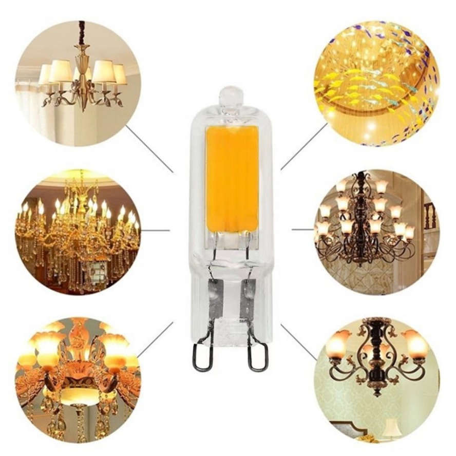 HZZKZZ bombilla LED G9 superbrillante 7W 9W 12W15W 220V lámpara de vidrio luz de potencia constante iluminación LED bombillas G9 COB