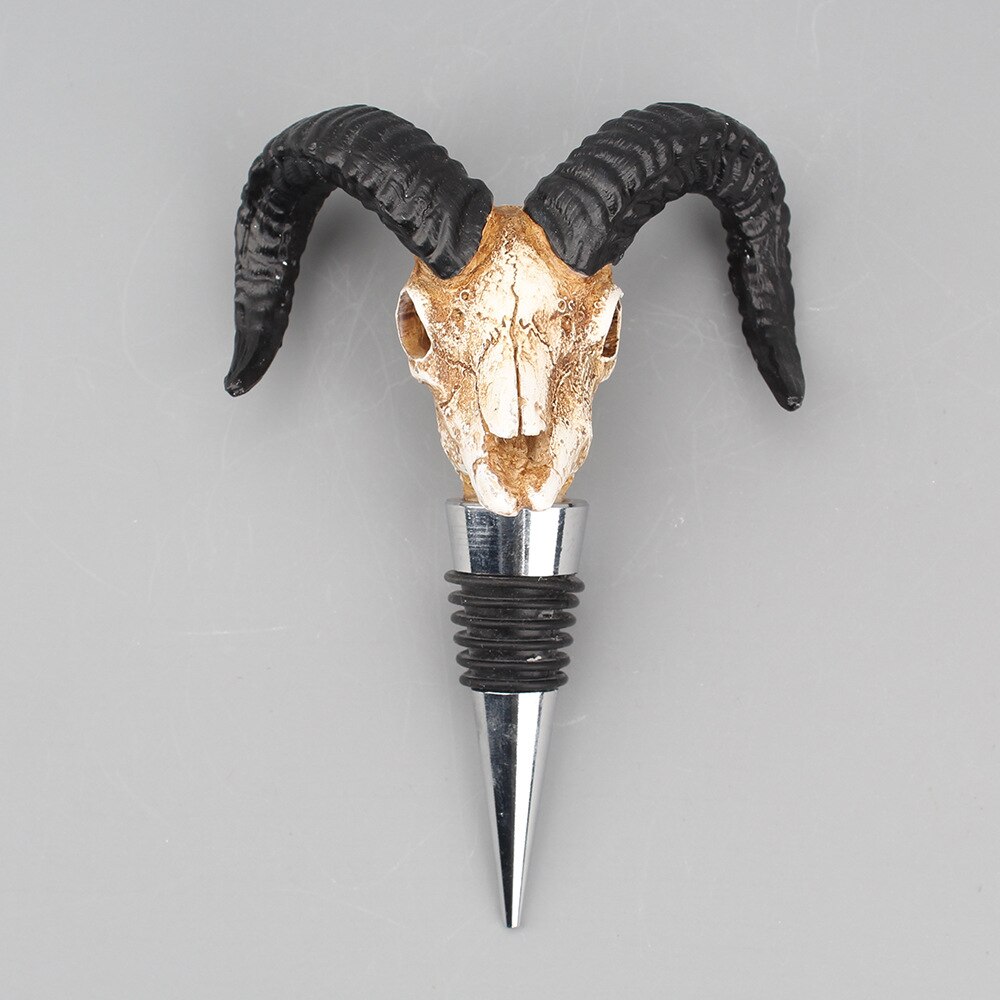 Antilope horn kranium vin flaske prop hjem dekoration vand bøffel kranium rødvin champagne prop