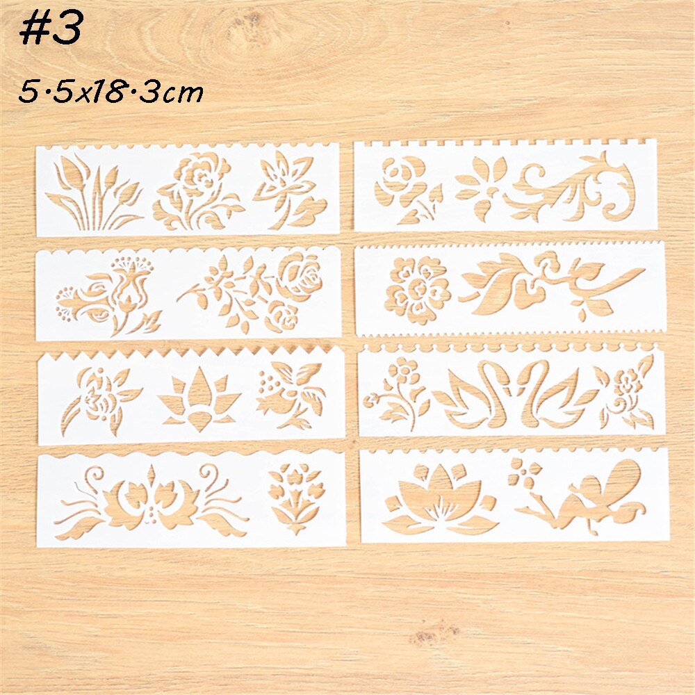 8pc 5,5x18,3 cm Wörter knapp Thema Schichtung Schablonen Wände Malerei Scrapbooking Stempel Album Dekor Präge Papier Karte vorlage