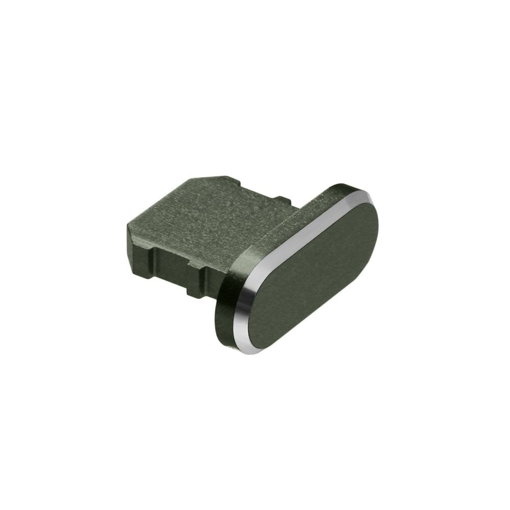 For iPhone 11 Pro Max X XR Max 8 7 6S Plus Universal Aluminium Alloy Anti Dust Plug Charger Dock Metal Stopper Charging Port Cap: dark green-