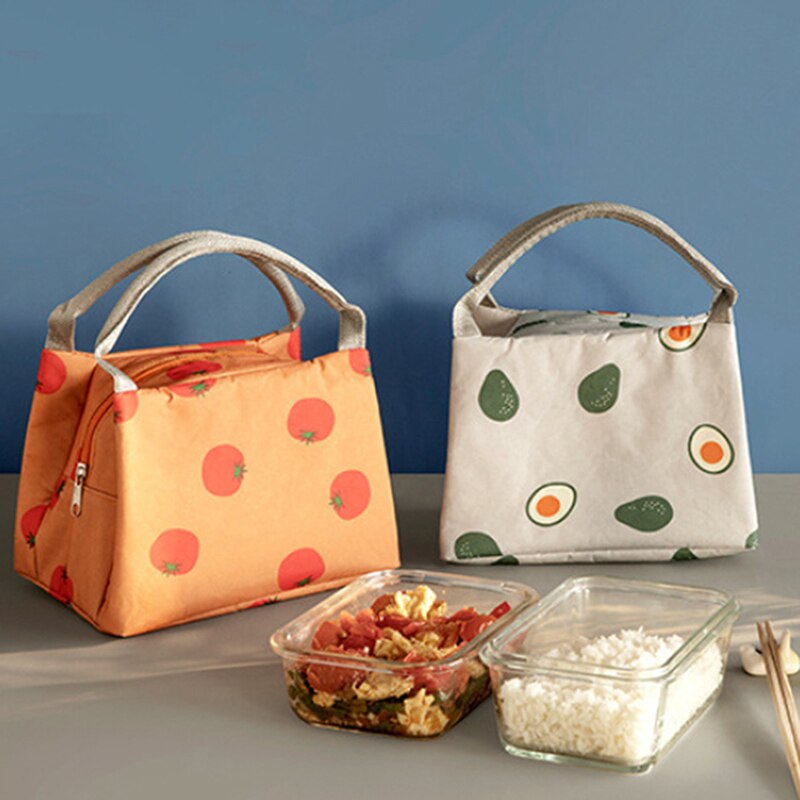 Print Cartoon Leuke Lunch Tas Voedsel Picknick Lunch Box Bag Cooler Draagbare Functionele Geïsoleerde Lunch Tas Thermische Tote Bolsa Termica