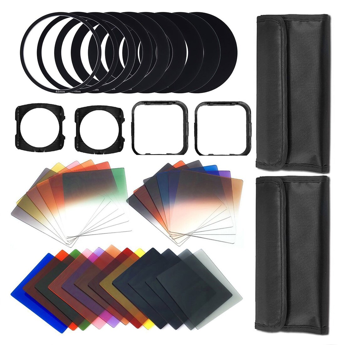 41 Pcs Vierkante Gradiënt Lenzen + Nd Filter Kit Camera Filters Voor Alle Lenzen Door Vervangen Adapter Ring W/wallet Skin Case