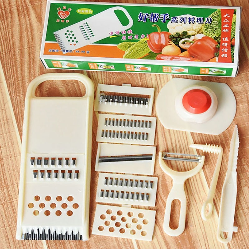 11 stks/set Multifunctionele Shredder Fruit Dunschiller Aardappelen Slicer Dicer Chopper Cutter Keuken Gereedschap