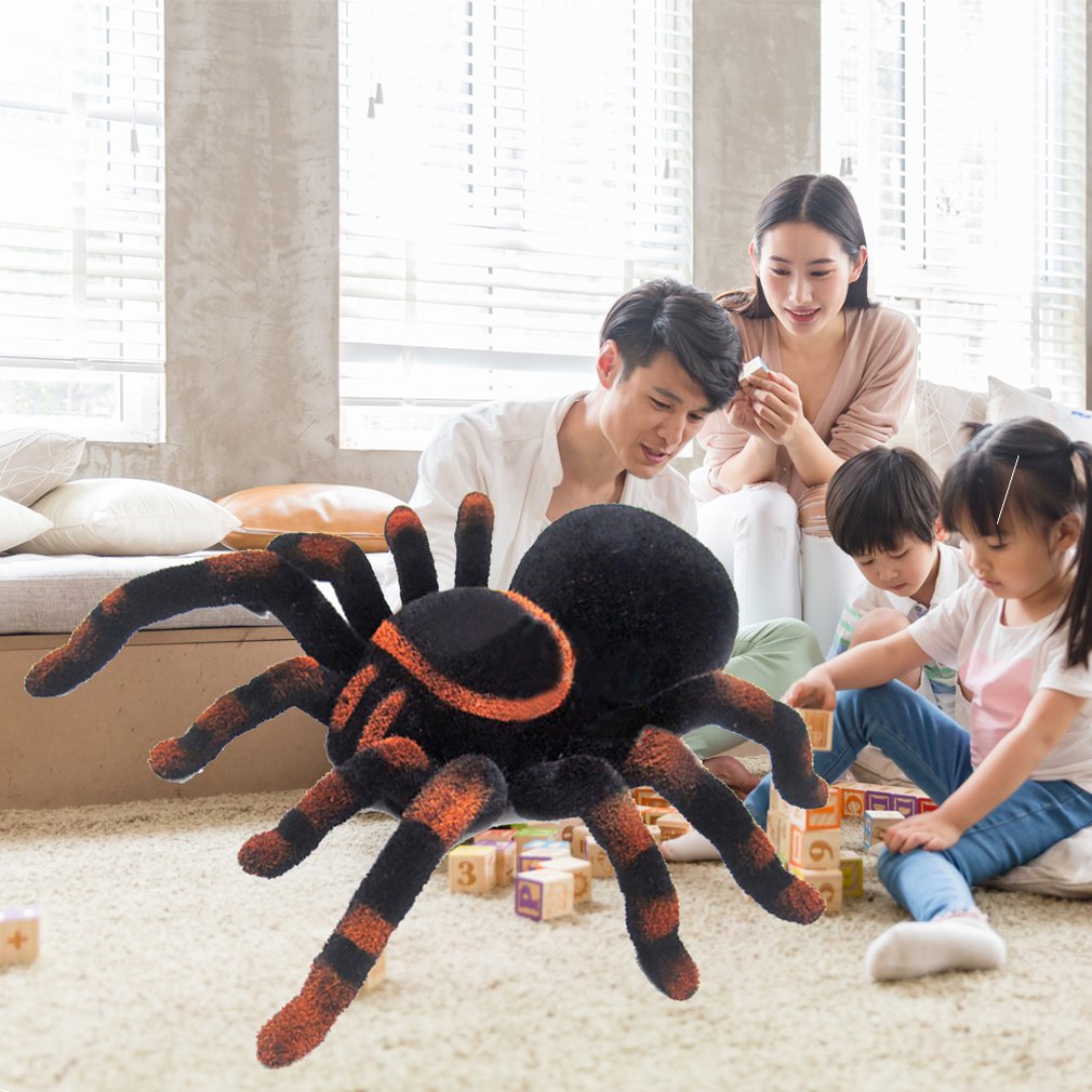 Wall Climbing Spider Remote Control Toys Infrared RC Tarantula Kid Toy Simulation Furry Electronic Spider Toy For Kids Boys