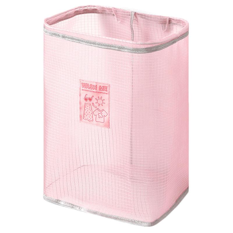 1pc Wall Mounted Clothes Storage Basket Foldable Cloth Laundry Container: 2