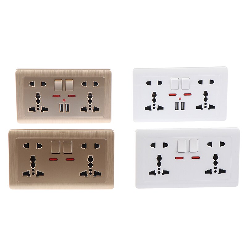 Stopcontact Universele 5 Gat 2.1A Dual Usb Charger Port Socket
