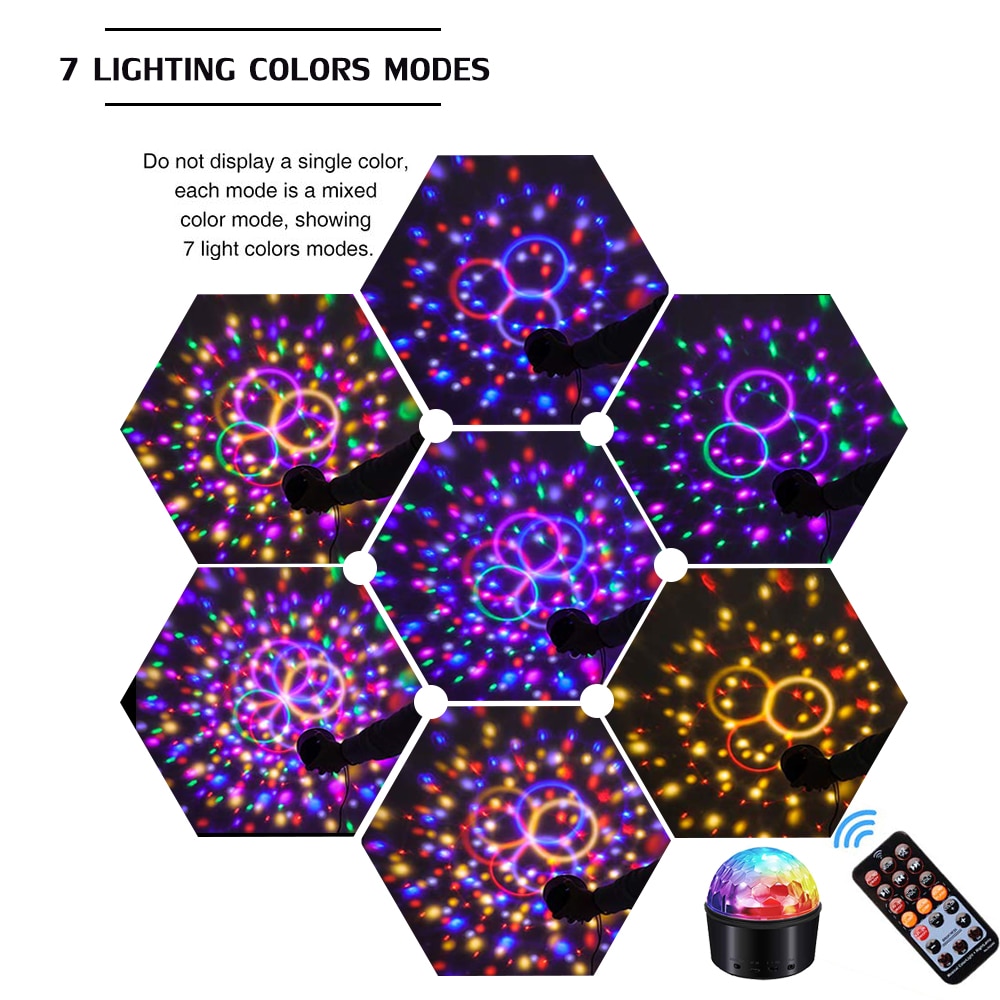 Disco Lights Rotating Ball Lights 3W RGB LED Stage Lights For Christmas Home KTV