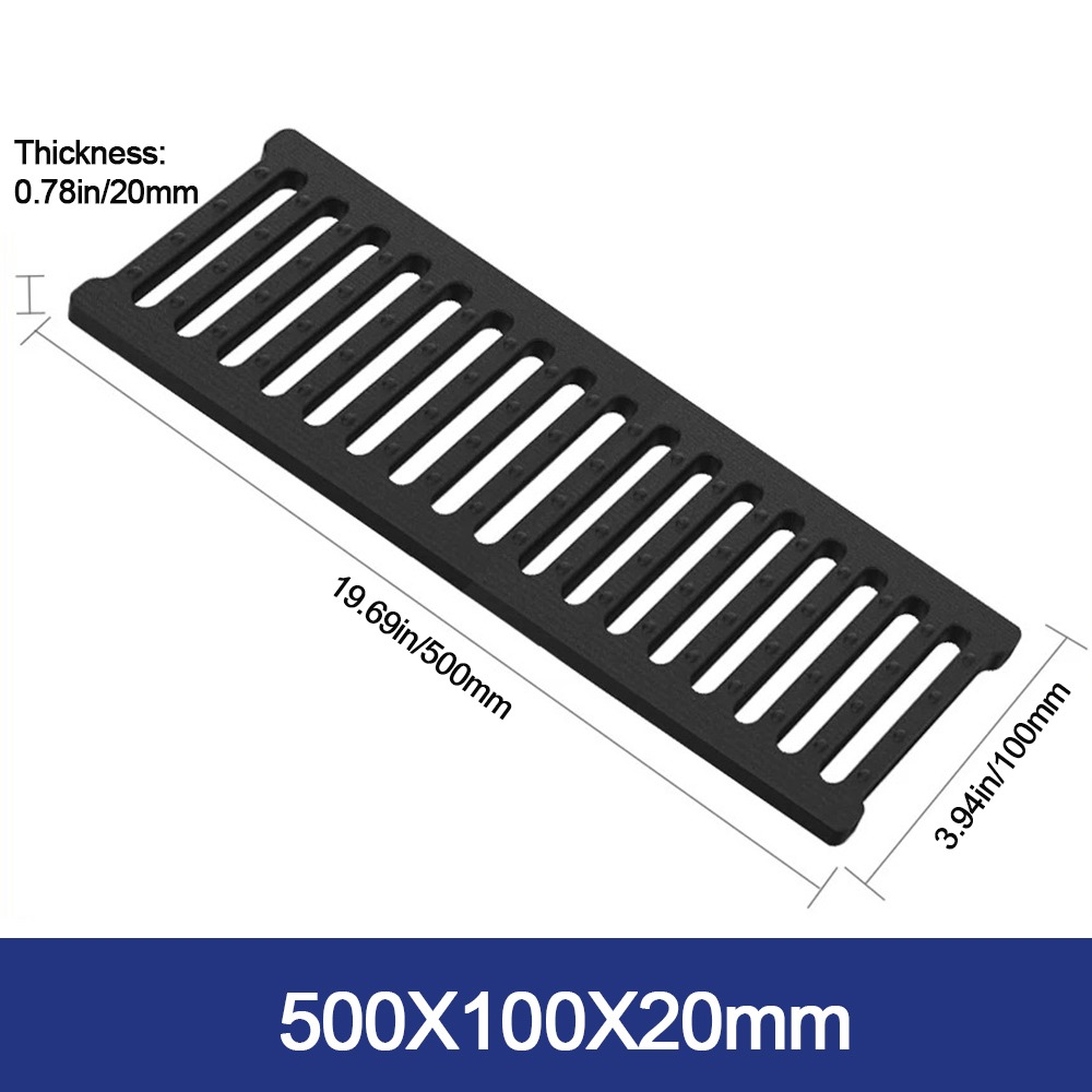 Couvercle de tranchée haute résistance, résine rectangulaire en plastique, plaque de tranchée d'égout, grille noire, Drain de sol de Garage extérieur: vert clair