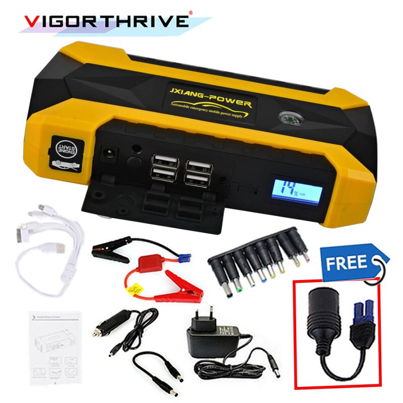 Car Jump Starter For Petrol Car Auto Starting Car Battery Booster Petrol Starting Device 12V Car Power Bank Emergency Discharge