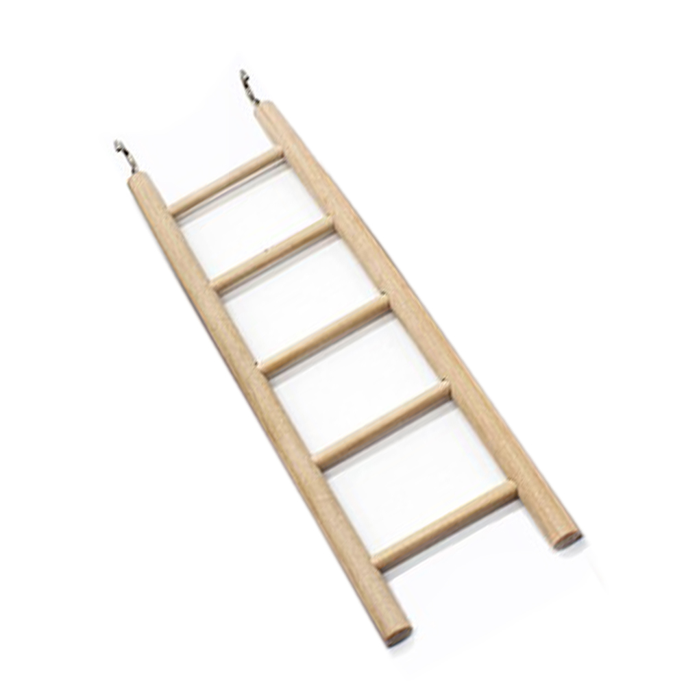 Oiseau en bois échelle à bascule perche escalade escaliers perruche Cage jouet fournitures pour animaux de compagnie (28 cm): 5 Ladders