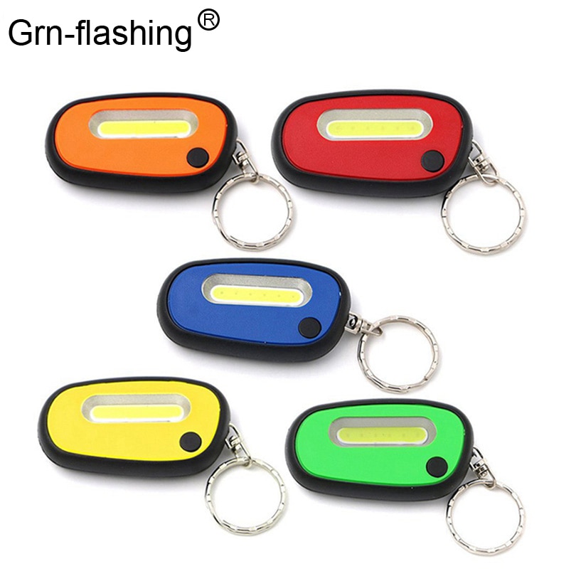 Mini Cob Led Sleutelhanger Zaklamp Pocket Licht Sleutelhanger Sleutelhanger Licht Lamp Torch Voor Fietsen Klimmen Outdoor Wandelen